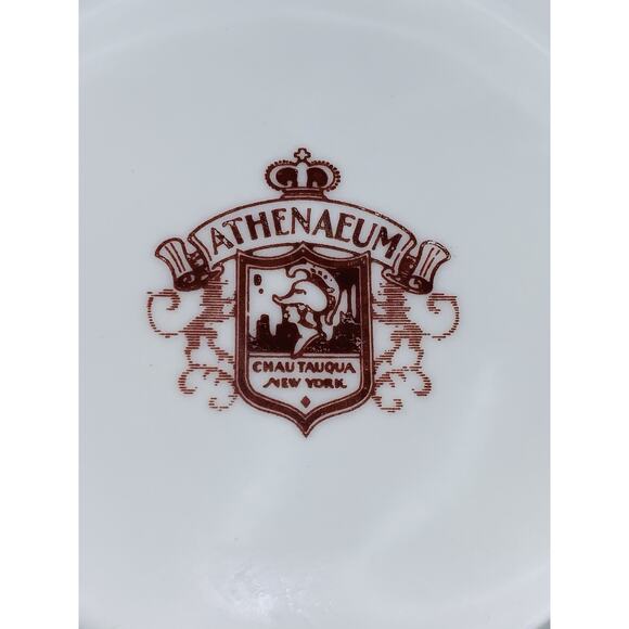 Athenaeum Hotel Chautauqua Institution NY Ashtray Coat of Arms Ceramic 4.5" EUC - Picture 2 of 4
